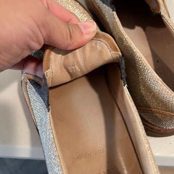 Brunello Cucinelli Metallic Gold Slip On Loafers Womens shoes 37.5 - Picture 10 of 10